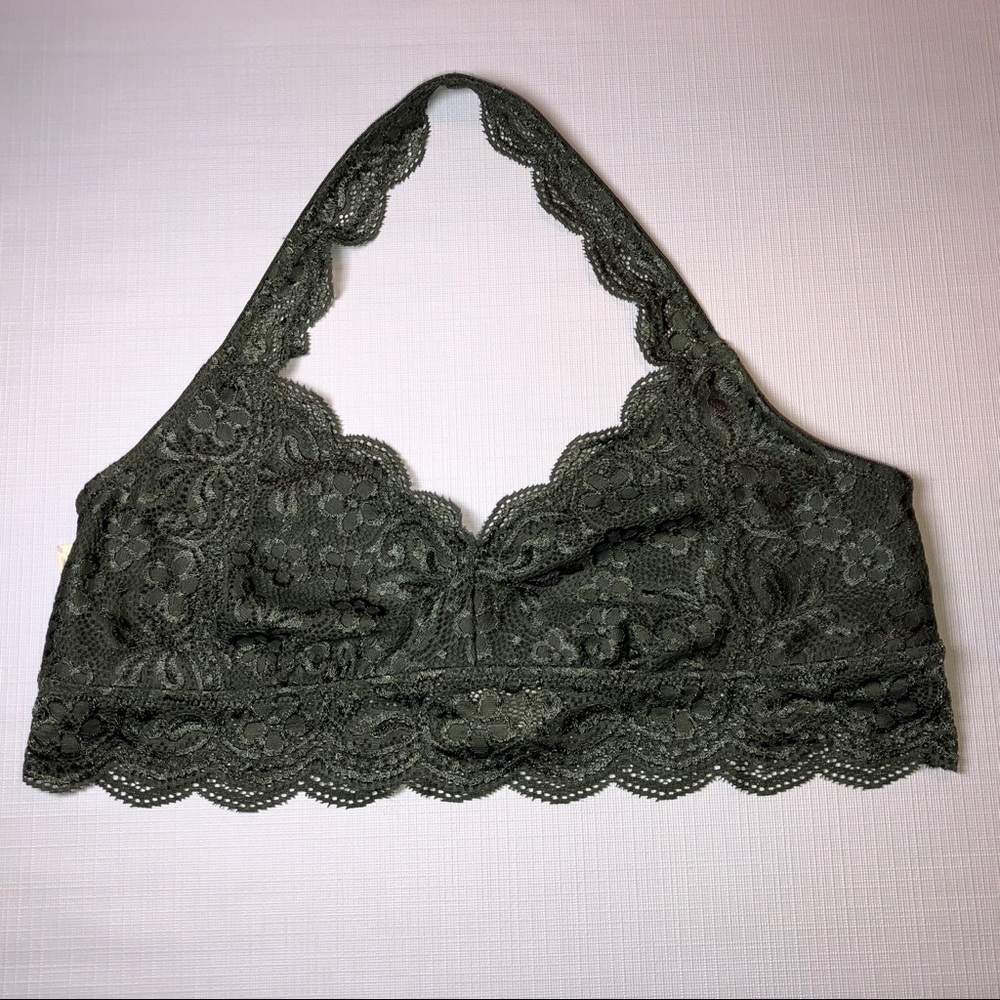 Women’s Green Lace Bralette Size Large Zoe & Bella